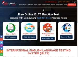 How ieltstutorials.online looks like on a tablet such as an iPad.