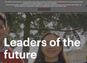 How iese.edu looks like on a tablet such as an iPad.