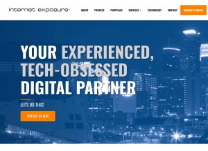 How iexposure.com looks like on a tablet such as an iPad.