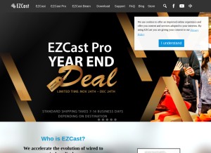 How iezvu.com looks like on a tablet such as an iPad.