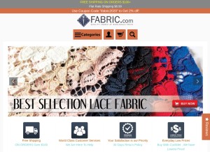 How ifabric.com looks like on a tablet such as an iPad.