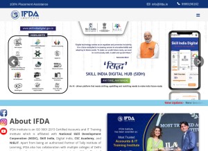 How ifda.in looks like on a tablet such as an iPad.