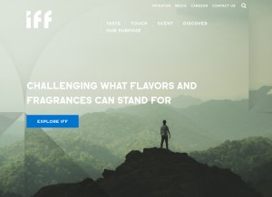 How iff.com looks like on a tablet such as an iPad.