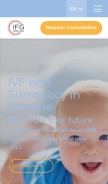 How ifg-ivf.com looks like on a mobile device such as an iPhone.