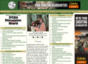 How ifish.net looks like on a tablet such as an iPad.