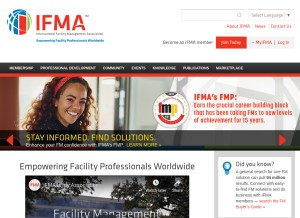 How ifma.org looks like on a tablet such as an iPad.