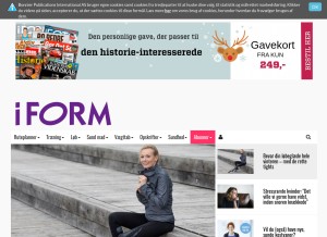 How iform.dk looks like on a tablet such as an iPad.