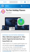 How ifun.de looks like on a mobile device such as an iPhone.