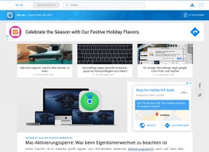 How ifun.de looks like on a tablet such as an iPad.
