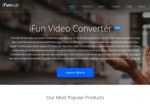 How ifunsoft.com looks like on a tablet such as an iPad.