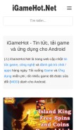 How igamehot.net looks like on a mobile device such as an iPhone.