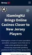 How igamingnj.com looks like on a mobile device such as an iPhone.