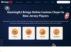 How igamingnj.com looks like on a tablet such as an iPad.