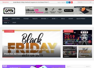 How igeekphone.com looks like on a tablet such as an iPad.