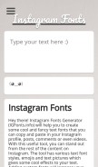 How igfonts.info looks like on a mobile device such as an iPhone.