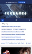 How igg-games.one looks like on a mobile device such as an iPhone.
