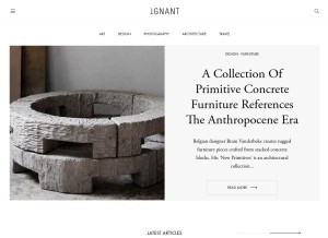 How ignant.com looks like on a tablet such as an iPad.