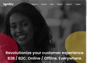 How ignitiv.com looks like on a tablet such as an iPad.