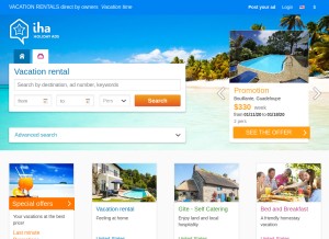 How iha.com looks like on a tablet such as an iPad.