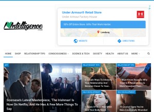 How iheartintelligence.com looks like on a tablet such as an iPad.