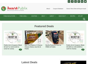How iheartpublix.com looks like on a tablet such as an iPad.