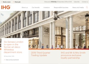 How ihgplc.com looks like on a tablet such as an iPad.