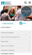 How ihi.org looks like on a mobile device such as an iPhone.