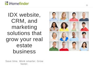 How ihomefinder.com looks like on a tablet such as an iPad.