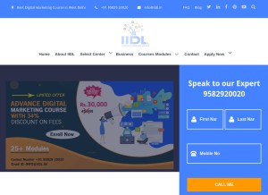How iidl.in looks like on a tablet such as an iPad.