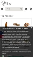 How iinu.de looks like on a mobile device such as an iPhone.