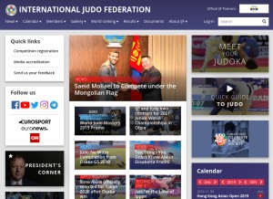 How ijf.org looks like on a tablet such as an iPad.