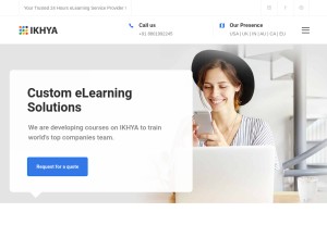 How ikhya.com looks like on a tablet such as an iPad.
