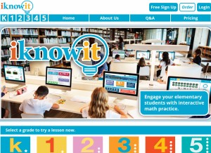 How iknowit.com looks like on a tablet such as an iPad.