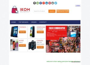 How ikomsellingpoint.com looks like on a tablet such as an iPad.