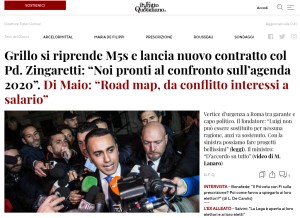 How ilfattoquotidiano.it looks like on a tablet such as an iPad.