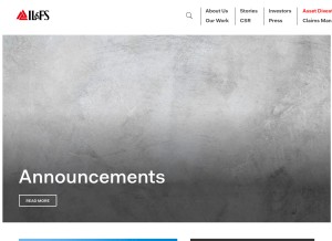 How ilfsindia.com looks like on a tablet such as an iPad.