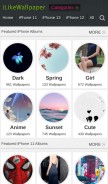How ilikewallpaper.net looks like on a mobile device such as an iPhone.