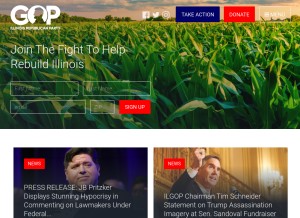 How illinois.gop looks like on a tablet such as an iPad.