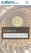 How illinois.gov looks like on a mobile device such as an iPhone.
