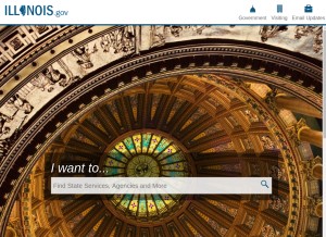 How illinois.gov looks like on a tablet such as an iPad.