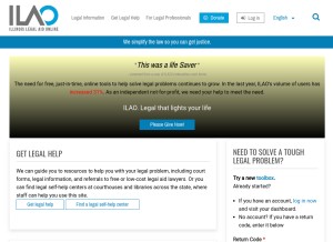 How illinoislegalaid.org looks like on a tablet such as an iPad.