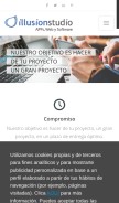 How illusionstudio.es looks like on a mobile device such as an iPhone.