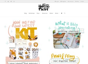 How illustratedfaith.com looks like on a tablet such as an iPad.