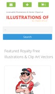 How illustrationsof.com looks like on a mobile device such as an iPhone.