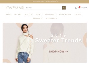 How ilovemar.com looks like on a tablet such as an iPad.