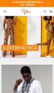 How ilovemyafrica.com looks like on a mobile device such as an iPhone.