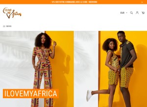 How ilovemyafrica.com looks like on a tablet such as an iPad.