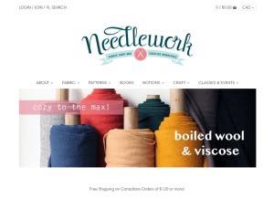 How iloveneedlework.com looks like on a tablet such as an iPad.