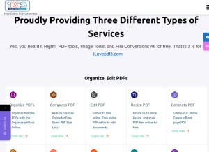 How ilovepdf3.com looks like on a tablet such as an iPad.