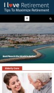 How iloveretirement.com looks like on a mobile device such as an iPhone.